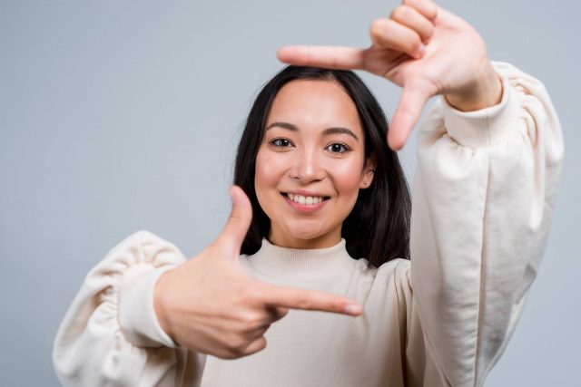 Woman Angle a Photo